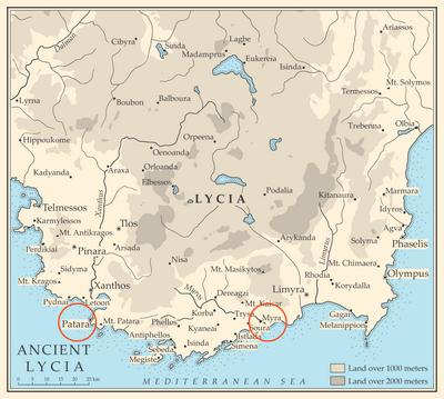 Map of Lycia