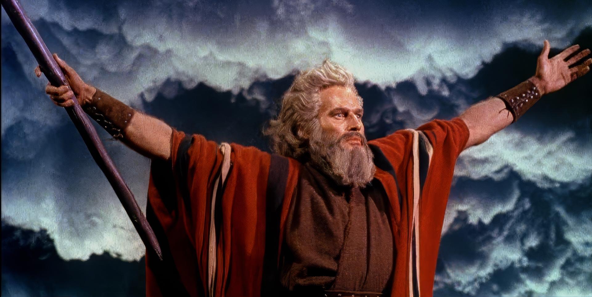 Moses (Charlton Heston) in “The Ten Commandsments” (1956 film).